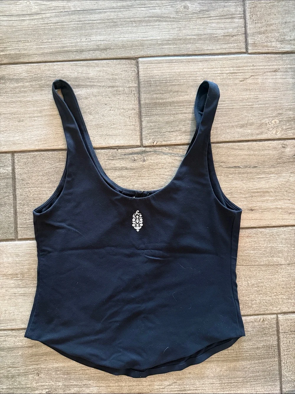 FP Movement by Free People Black Front-Cutout Tank